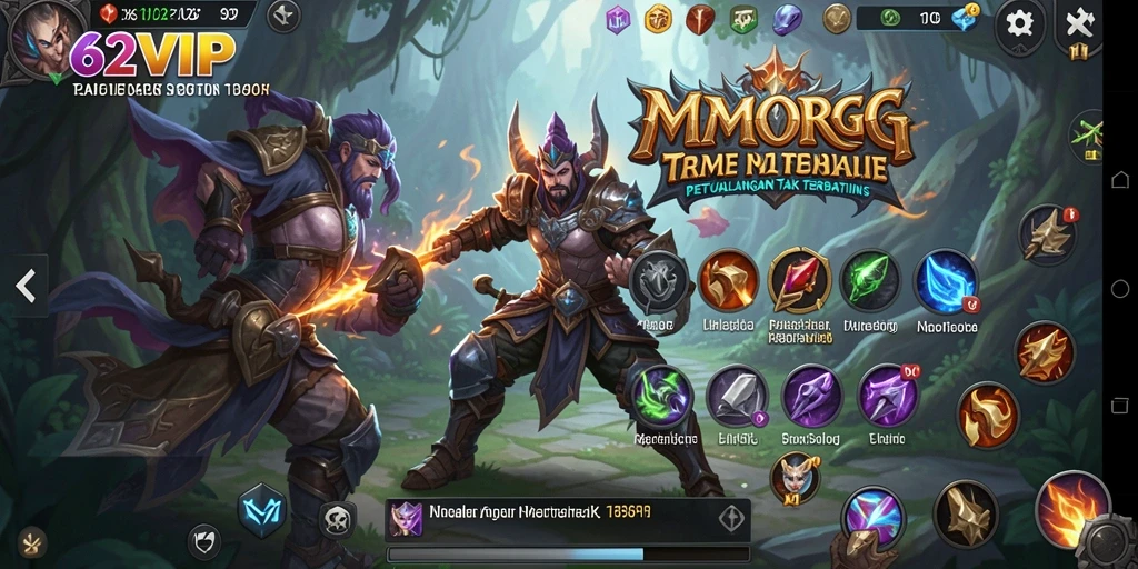 Tampilan gameplay 62VIP yang menarik dan mendalam dalam MMORPG.
