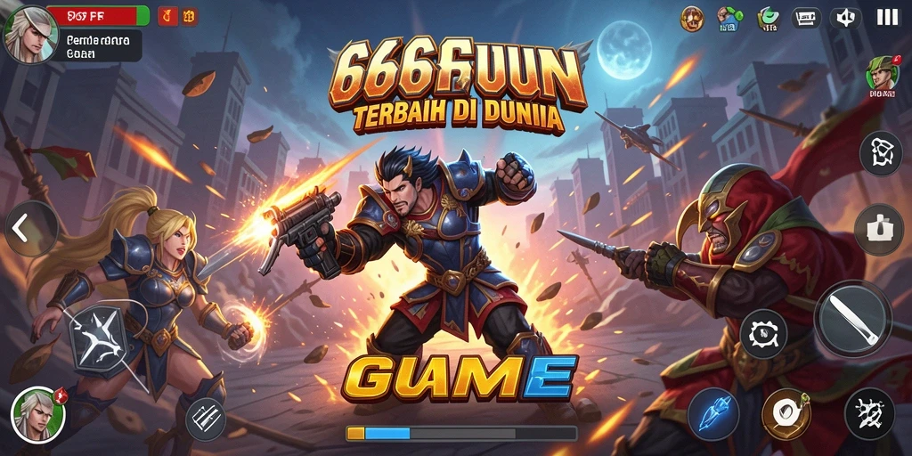 Tampilan pertarungan epik di 666FF dengan karakter yang kuat.