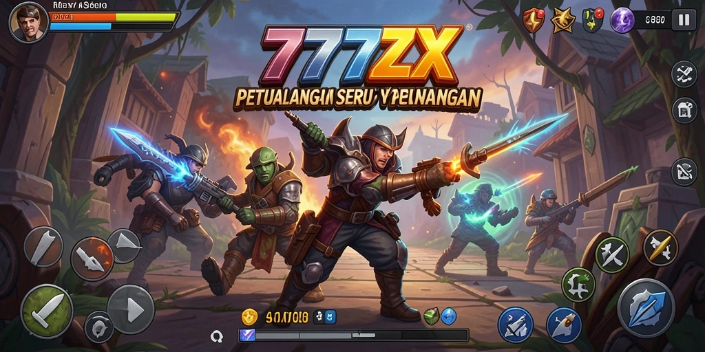 Tampilan grafis 777ZX yang menakjubkan saat bermain petualangan.