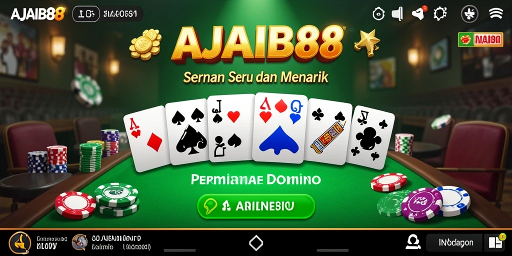 Screenshot tampilan gameplay seru AJAIB88 dalam permainan Domino.