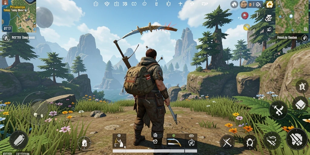 Screenshot gameplay GT777 menampilkan dunia terbuka yang luas dan indah.