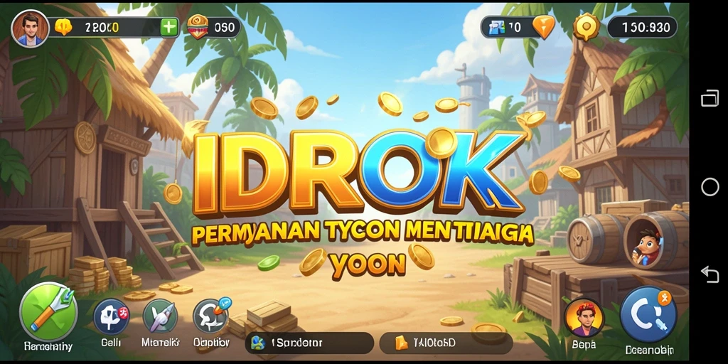 Tampilan gameplay <strong>IDROK</strong> yang menarik dan penuh aksi bisnis.