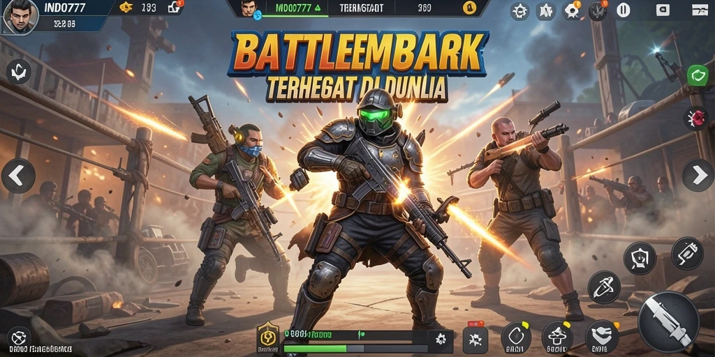 Tangkapan layar menunjukkan aksi mendebarkan dalam gameplay Battle Royale.
