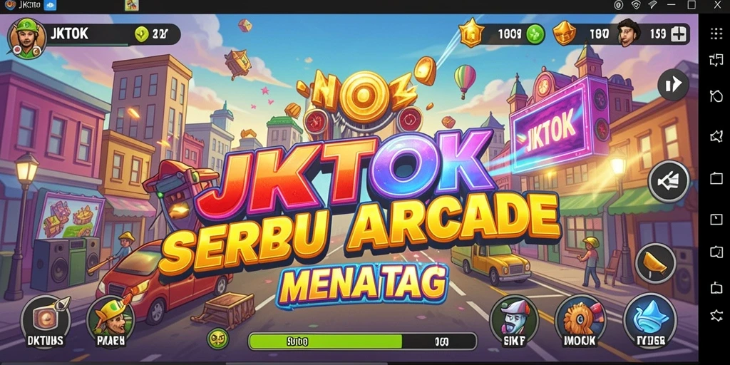 Tampilan gameplay JKTOK yang menarik dengan karakter penuh warna.