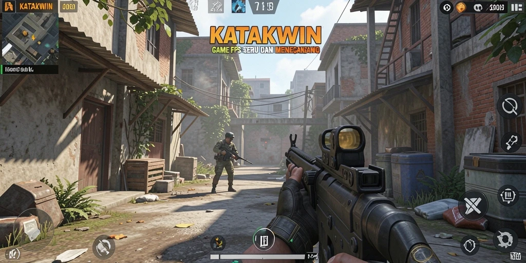 Tampilan gameplay yang menegangkan di KATAKWIN.