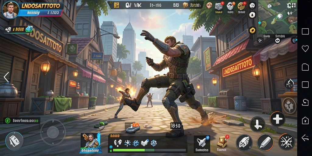 Screenshot utama LNDOSATTOTO menampilkan karakter dalam dunia Simulation yang interaktif.