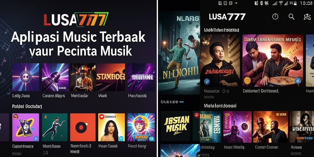 Tampilan gameplay LUSA777 yang interaktif dan menyenangkan saat mendengarkan musik.