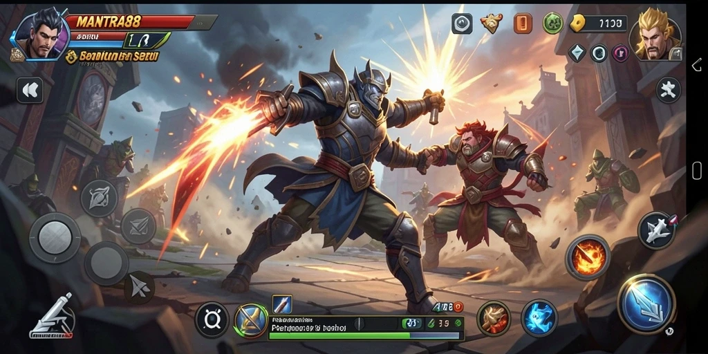 Gameplay seru dan mendebarkan dalam pertarungan Fighting.