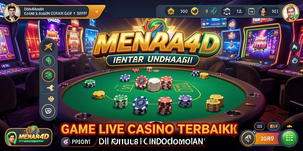 Tangkapan layar MENARA4D menunjukkan dealer profesional dalam permainan Live Casino.