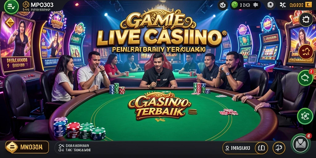 Tampilan gameplay Live Casino yang mendebarkan dan interaktif.