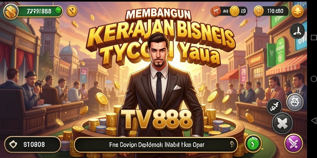 Tangkapan layar gameplay TV888 yang menunjukkan strategi Tycoon.